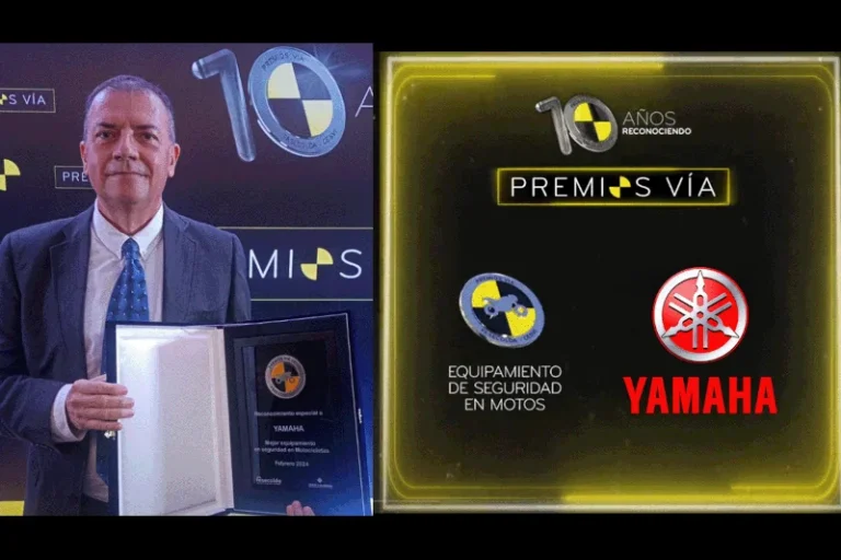 Incolmotos Yamaha protagonista en los Premios Vía por el mejor equipamiento en seguridad de motocicletas